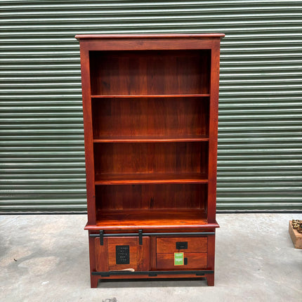 Jupiter Bookcase Mango Wood Cabinet - Ex Display