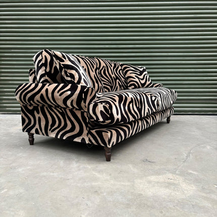 Dopamine 3 Seater Sofa in Zebra Cream Stripe - Ex Display