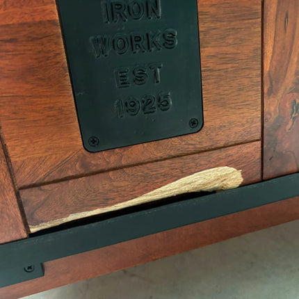 Jupiter Bookcase Mango Wood Cabinet - Ex Display