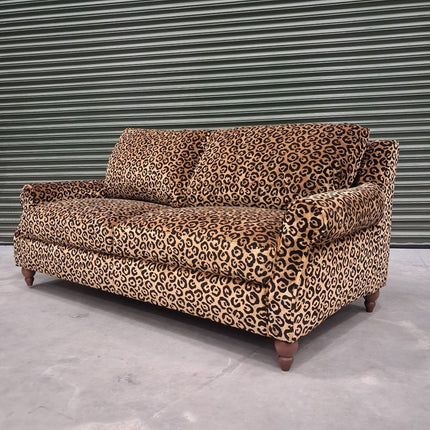 Benji 3.5 Seater Sofa in Cheetah Gold Velvet - Factory Seconds