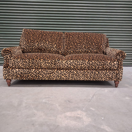 Benji 3.5 Seater Sofa in Cheetah Gold Velvet - Factory Seconds