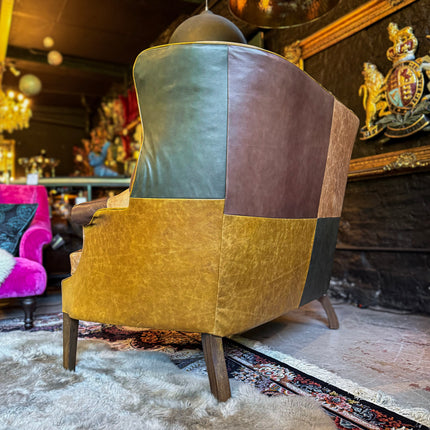 Whitmore Chesterfield 2 Seater Sofa in Patchwork Leather - Factory Seconds