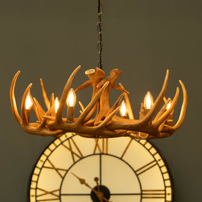 Wide Antler Chandelier