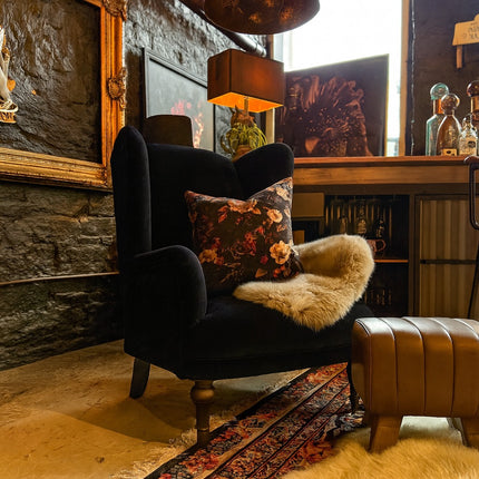 Winston Wingback Accent Chair in Plush Velvet - New