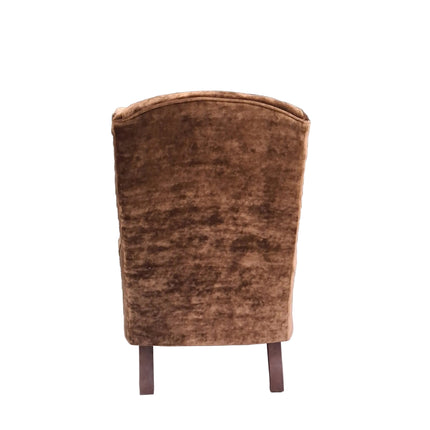 Winston Wingback Accent Chair in Bronze Sunshine Velvet