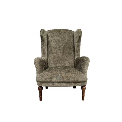 Winston Wingback Accent Chair in Eddy Khaki Velvet