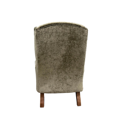 Winston Wingback Accent Chair in Eddy Khaki Velvet