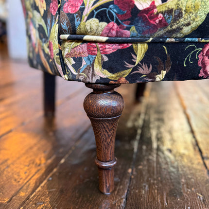 Winston Wingback Accent Chair in Hepworth Midnight Floral