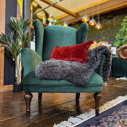 Winston Wingback Accent Chair in Plush Velvet
