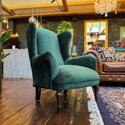 Winston Wingback Accent Chair in Plush Velvet