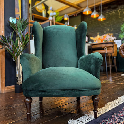 Winston Wingback Accent Chair in Plush Velvet