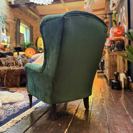 Winston Wingback Accent Chair in Plush Velvet