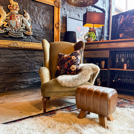 Winston Wingback Accent Chair in Plush Velvet - New