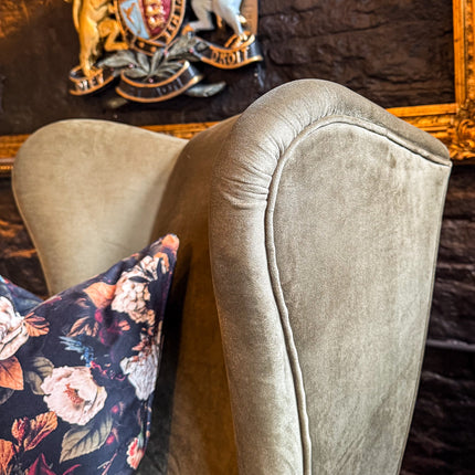 Winston Wingback Accent Chair in Plush Velvet - New