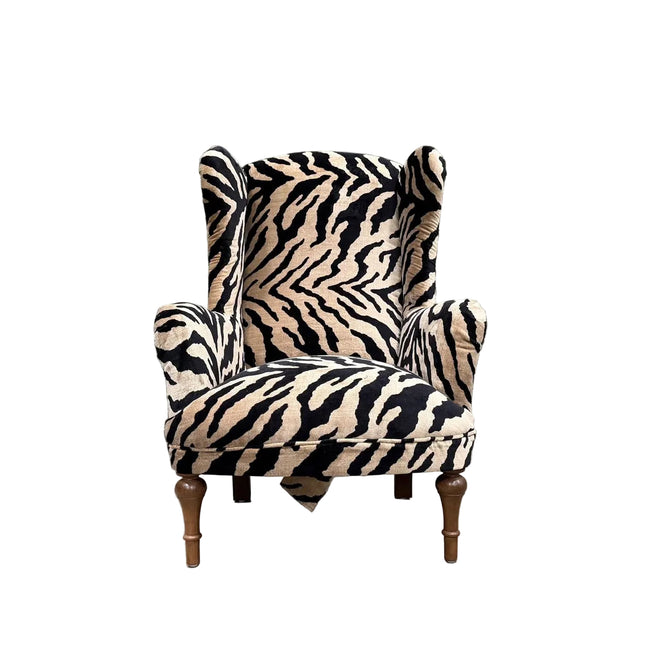 Winston Wingback in Animal Velvet- New