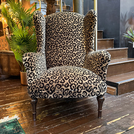 Winston Wingback in Animal Velvet- New