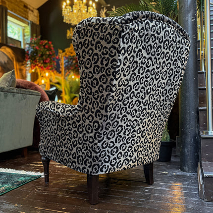 Winston Wingback in Animal Velvet- New
