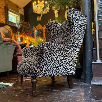 Winston Wingback in Animal Velvet- New