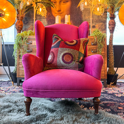 Winston Wingback Accent Chair in Plush Velvet - New