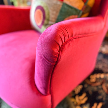 Winston Wingback Accent Chair in Plush Velvet - New