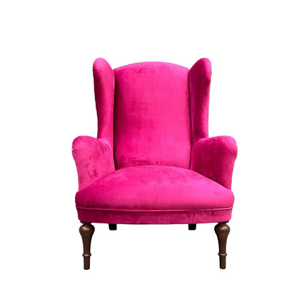 Winston Wingback Accent Chair in Plush Velvet