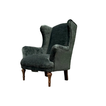 Winston Wingback Accent Chair in Sunshine Velvet - New