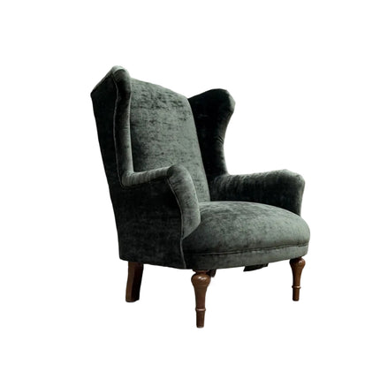Winston Wingback Accent Chair in Sunshine Velvet - New