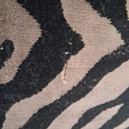 Winston Wingback in Zebra Cream Animal Velvet - Factory Seconds