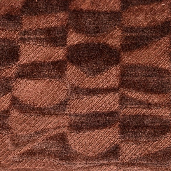 Harrington Damask Velvet - Rust Red