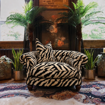 Fairfax Armchair in Animal Velvet