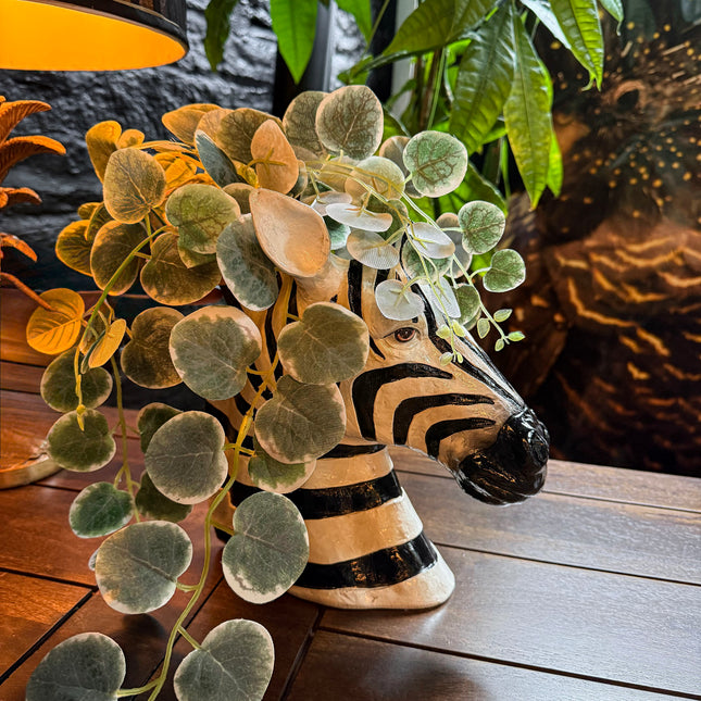 Zebra Head Vase Planter