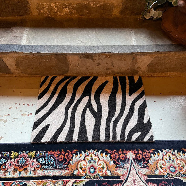 Zebra Patterned Doormat