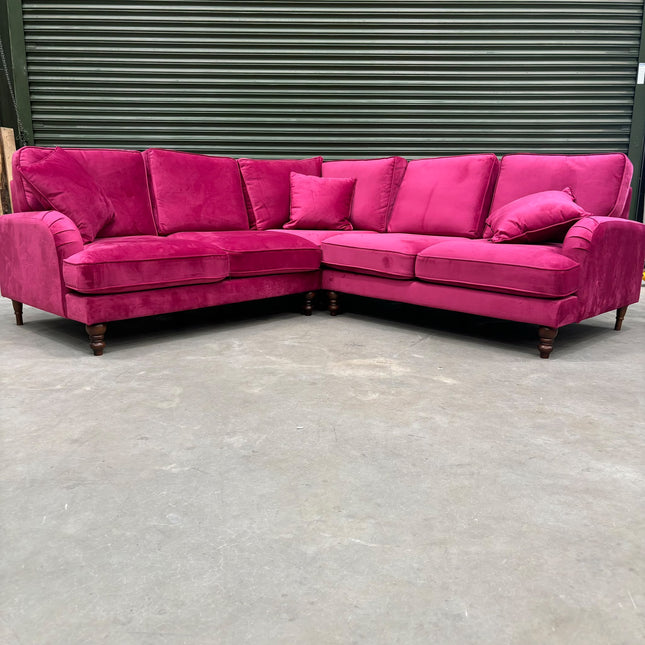 Albert 2 Corner 2 Sofa in Plush Cerise - Ex Display
