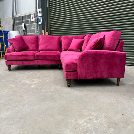 Albert 2 Corner 2 Sofa in Plush Cerise - Ex Display