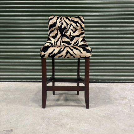 Oskar Bar Stool in Zebra Cream - Clearance