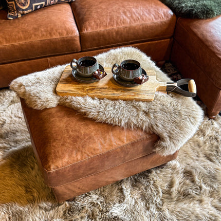 Benji Footstool in Leather