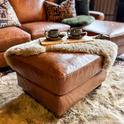 Benji Footstool in Leather