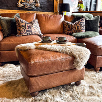 Benji Footstool in Leather