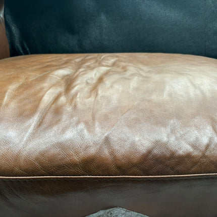 Benji 3.5 Seater Sofa in Brandy Leather - Ex Display