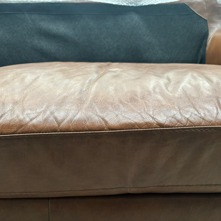 Benji 3.5 Seater Sofa in Brandy Leather - Ex Display