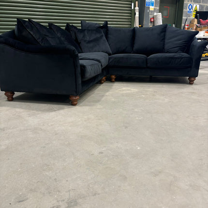 Bugsby 2 Corner 2 Sofa in Black Ebony Velvet - Ex Display