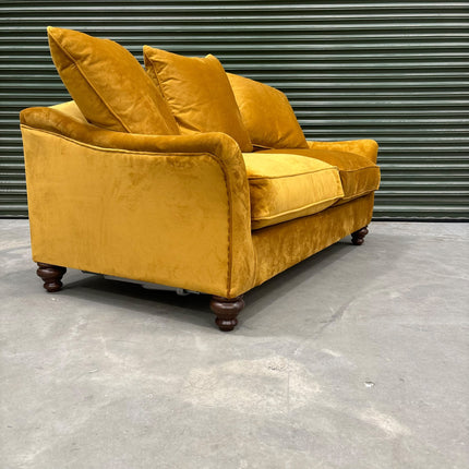 Original Bugsby Sofa Bed in Plush Mustard Velvet - Ex Display