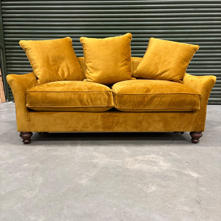 Original Bugsby Sofa Bed in Plush Mustard Velvet - Ex Display