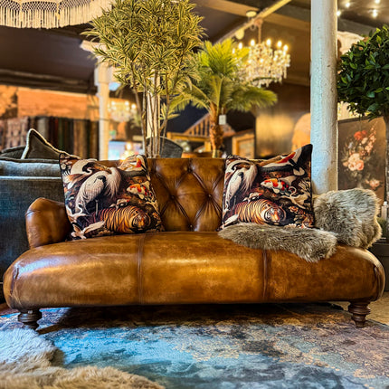 Cavendish Chesterfield in Hand Antiqued Buffalo Leather - Factory Seconds