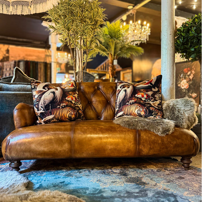 Cavendish Chesterfield in Hand Antiqued Buffalo Leather - Factory Seconds