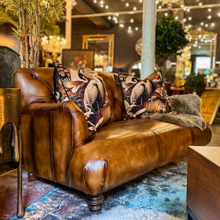 Cavendish Chesterfield in Hand Antiqued Buffalo Leather - Factory Seconds