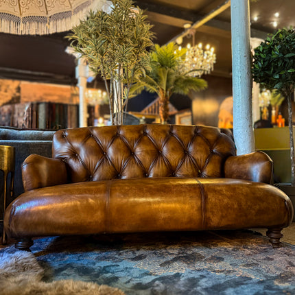 Cavendish Chesterfield in Hand Antiqued Buffalo Leather - Factory Seconds