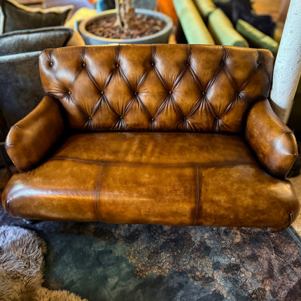 Cavendish Chesterfield in Hand Antiqued Buffalo Leather - Factory Seconds
