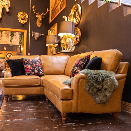 charles 1c2 corner sofa in cognac leather