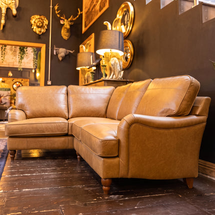 charles 1c2 corner sofa in cognac leather